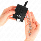 KINK - DELUXE HANDGELENKFESSELN MIT VERRIEGELUNG, SCHWARZ, VERSTELLBAR 14,5-21 CM X 6 CM - Vanelion Paradise