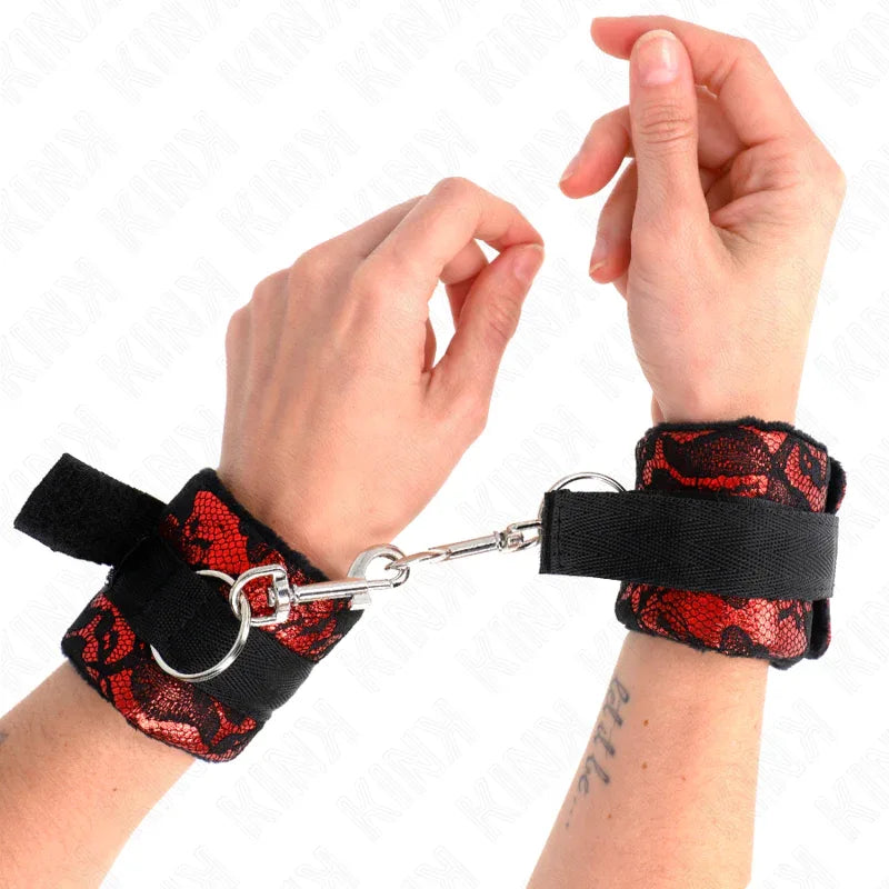 KINK - SCANDAL HANDGELENKSFESSELN ROT-SCHWARZ - Vanelion Paradise