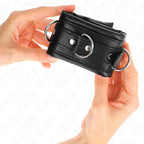 KINK - SCHWERE HANDGELENKSFESSELN MIT SCHWARZEM PELZFUTTER, VERSTELLBAR 20-30 CM X 6 CM - Vanelion Paradise