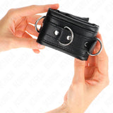 KINK - SCHWERE HANDGELENKSFESSELN MIT SCHWARZEM PELZFUTTER, VERSTELLBAR 20-30 CM X 6 CM - Vanelion Paradise