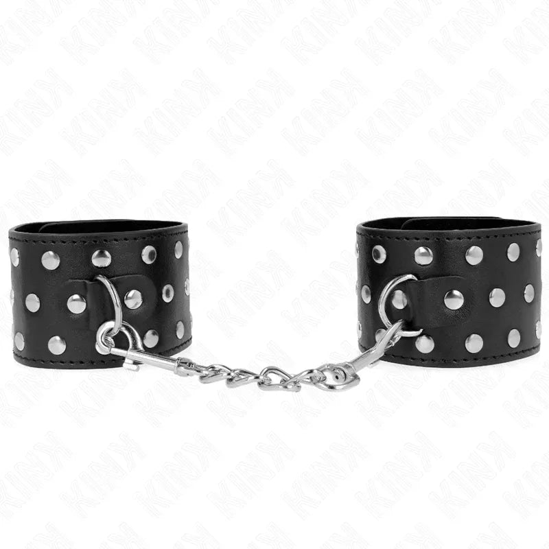 KINK - PUNK HANDGELENKFESSELN VERSTELLBAR 19-24 CM X 5,5 CM - Vanelion Paradise