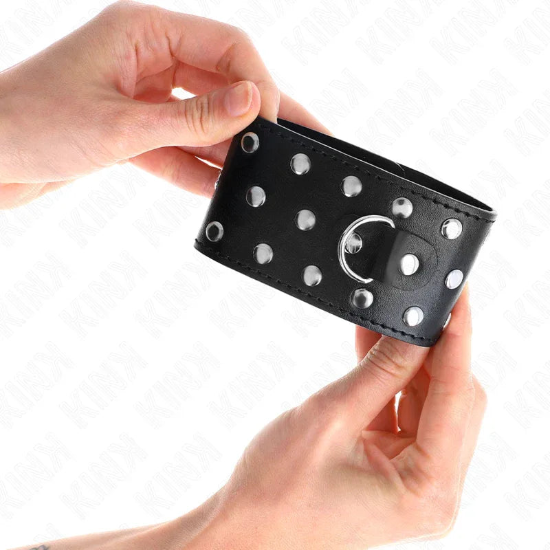 KINK - PUNK HANDGELENKFESSELN VERSTELLBAR 19-24 CM X 5,5 CM - Vanelion Paradise