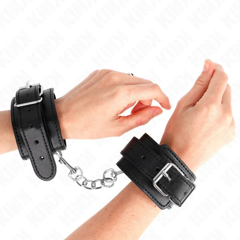 KINK - DÜNNE HANDGELENKFESSELN SCHWARZ VERSTELLBAR 21-33 CM - Vanelion Paradise