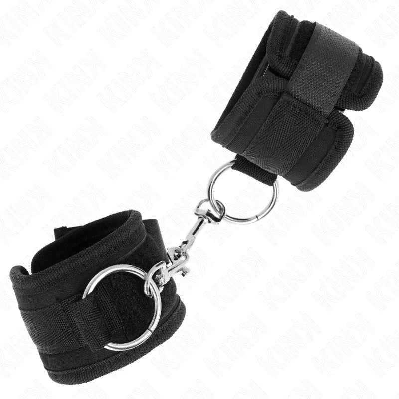 KINK - HANDGELENKFESSELN SCHWARZ VERSTELLBAR 18-35 CM X 6 CM - Vanelion Paradise