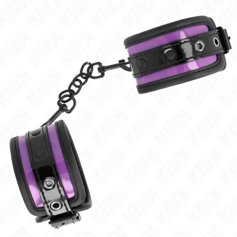 KINK - NEOPREN HANDGELENKFESSELN HELLLILA VERSTELLBAR 21-28 CM X 5 CM - Vanelion Paradise