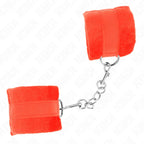 KINK - BEGINNER PELZHANDMANSCHETTEN ROT 30 X 7 CM - Vanelion Paradise