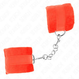 KINK - BEGINNER PELZHANDMANSCHETTEN ROT 30 X 7 CM - Vanelion Paradise