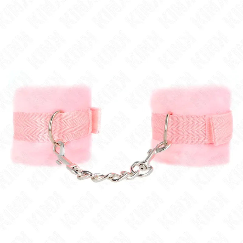KINK - BEGINNER PELZHANDMANSCHETTEN ROSA 30 X 7 CM - Vanelion Paradise
