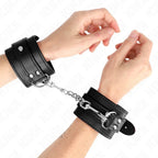KINK - EINFACHE HANDGELENKSFESSELN SCHWARZ VERSTELLBAR 20-23 CM X 5,5 CM - Vanelion Paradise