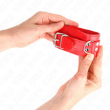 KINK - EINFACHE HANDGELENKSFESSELN ROT VERSTELLBAR 20-23 CM X 5,5 CM - Vanelion Paradise