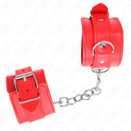 KINK - EINFACHE HANDGELENKSFESSELN ROT VERSTELLBAR 20-23 CM X 5,5 CM - Vanelion Paradise