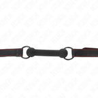 KINK - KNOCHENGAG MIT KUNSTLEDERGURT SCHWARZ VERSTELLBAR 41-57 CM - Vanelion Paradise