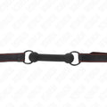KINK - KNOCHENGAG MIT KUNSTLEDERGURT SCHWARZ VERSTELLBAR 41-57 CM - Vanelion Paradise