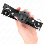 KINK - HOHLHARTER SCHWARZER BALL 4,5 CM GAG MODELL 1 63,5 X 2 CM - Vanelion Paradise