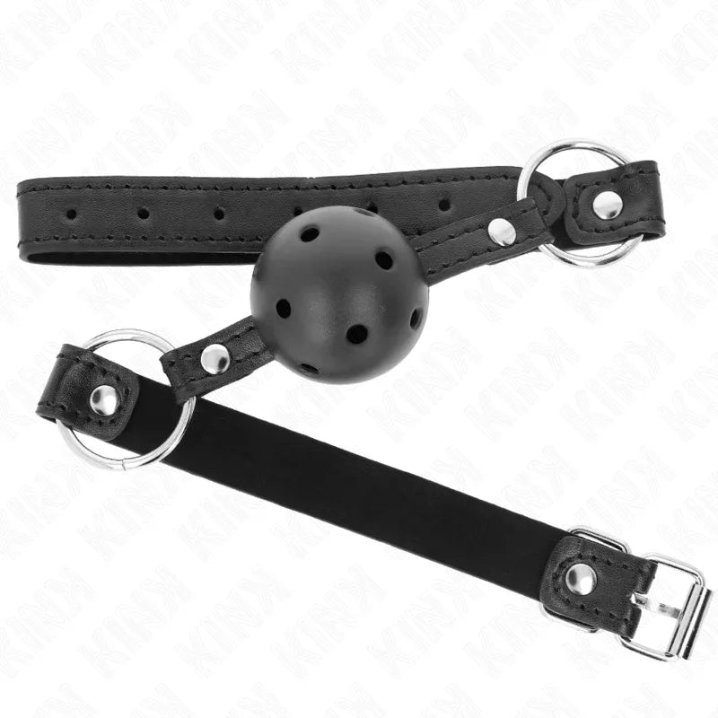 KINK - HOHLHARTER SCHWARZER BALL 4,5 CM GAG MODELL 1 63,5 X 2 CM - Vanelion Paradise