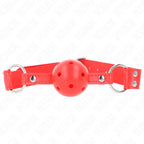 KINK - KOMPLETTER ROTER HOHLBALLKNEBEL 62 x 2 CM - Vanelion Paradise