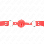 KINK - KOMPLETTER ROTER HOHLBALLKNEBEL 62 x 2 CM - Vanelion Paradise