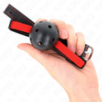KINK - HOHLHARTER MUND 4,5 CM KNEBEL MIT ELASTISCHEM GÜRTEL 56 x 1,5 CM - Vanelion Paradise