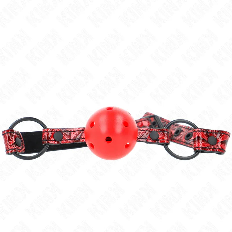 KINK - RAUTENMUSTER-BALL 4,5 CM GAG MODELL 1 64,5 CM VERSTELLBAR 42-60 CM - Vanelion Paradise