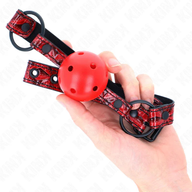 KINK - RAUTENMUSTER-BALL 4,5 CM GAG MODELL 1 64,5 CM VERSTELLBAR 42-60 CM - Vanelion Paradise