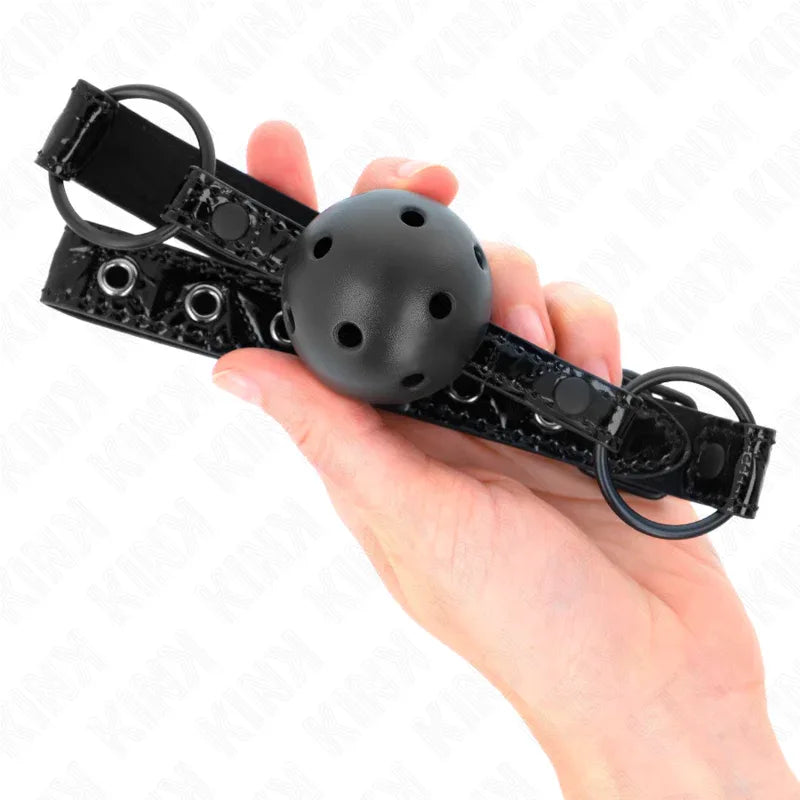 KINK - RAUTENMUSTER-BALL 4,5 CM GAG MODELL 3 64,5 CM VERSTELLBAR 42-60 CM - Vanelion Paradise