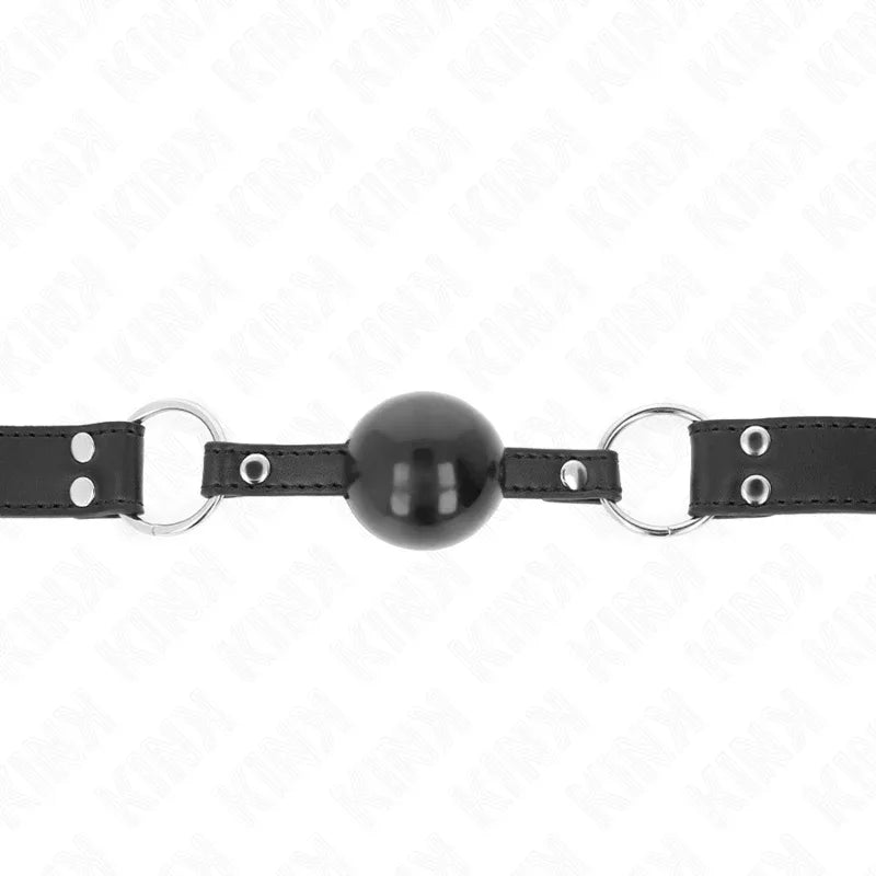 KINK - WEICHER UND FESTER KUGELKOPF 4 CM MIT KUNSTLEDERBAND 62 x 2,5 CM VERSTELLBAR 42-58 CM - Vanelion Paradise