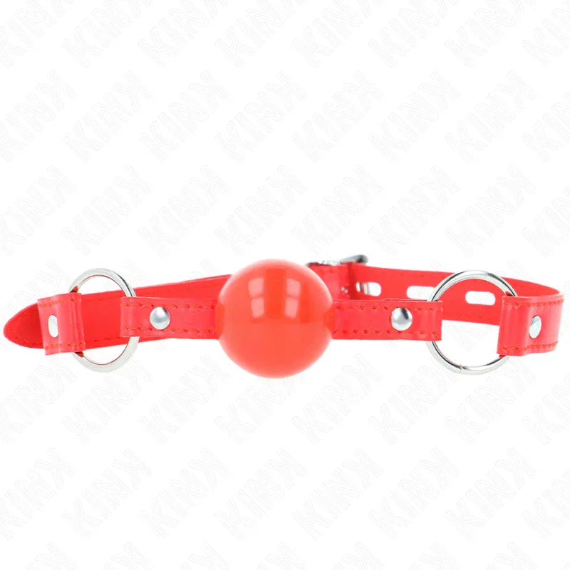 KINK - TPE-BALL 4 CM KNEBEL MIT ROJO-SCHLOSS 60 x 2 CM - Vanelion Paradise