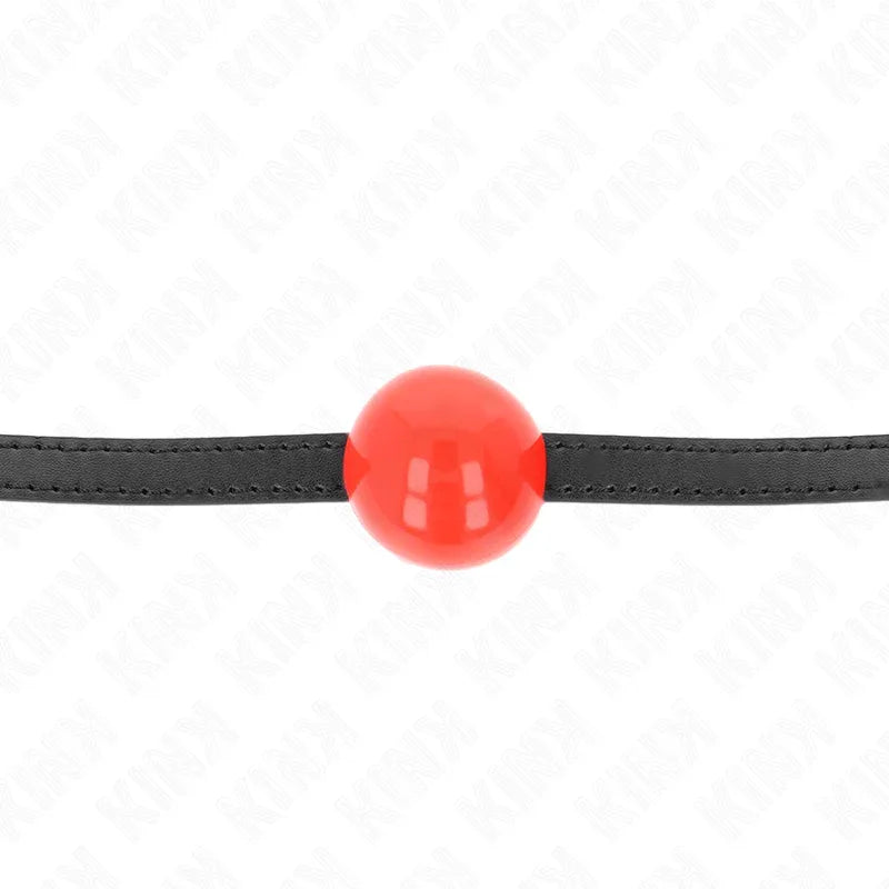 KINK - ROTER EINZELNER FESTER BALL 4 CM GAG 65 x 1,5 CM - Vanelion Paradise