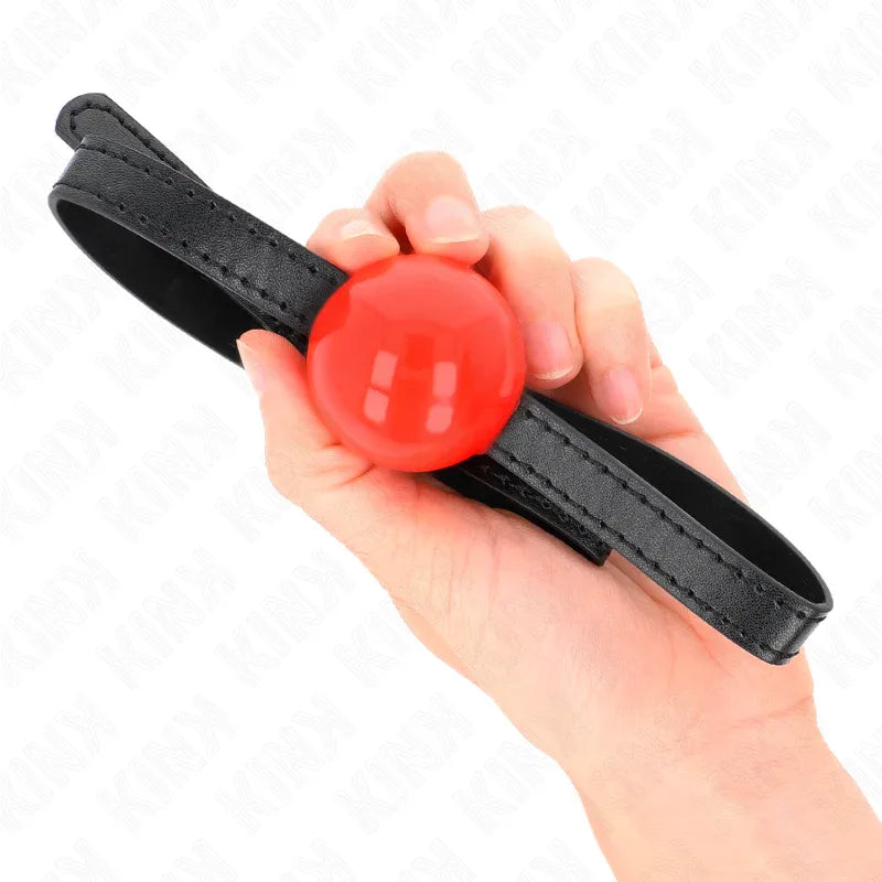 KINK - ROTER EINZELNER FESTER BALL 4 CM GAG 65 x 1,5 CM - Vanelion Paradise