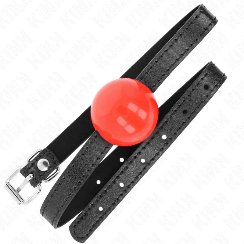 KINK - ROTER EINZELNER FESTER BALL 4 CM GAG 65 x 1,5 CM - Vanelion Paradise
