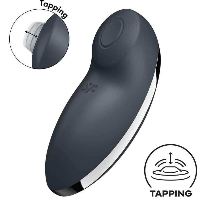 SATISFYER - TAP & CLIMAX 2 VIBRATOR & STIMULATOR GRAU - Vanelion Paradise