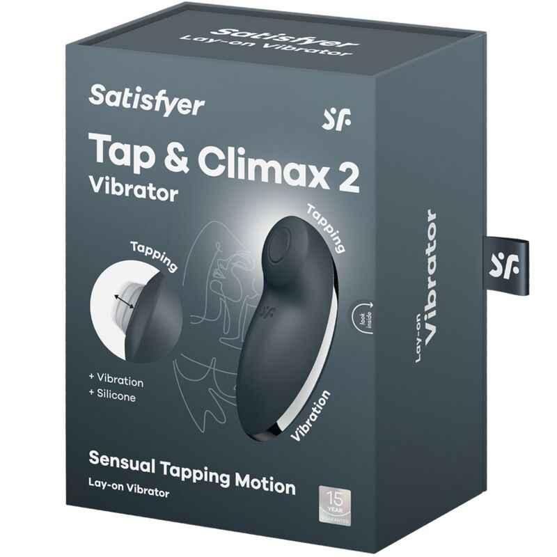 SATISFYER - TAP & CLIMAX 2 VIBRATOR & STIMULATOR GRAU - Vanelion Paradise