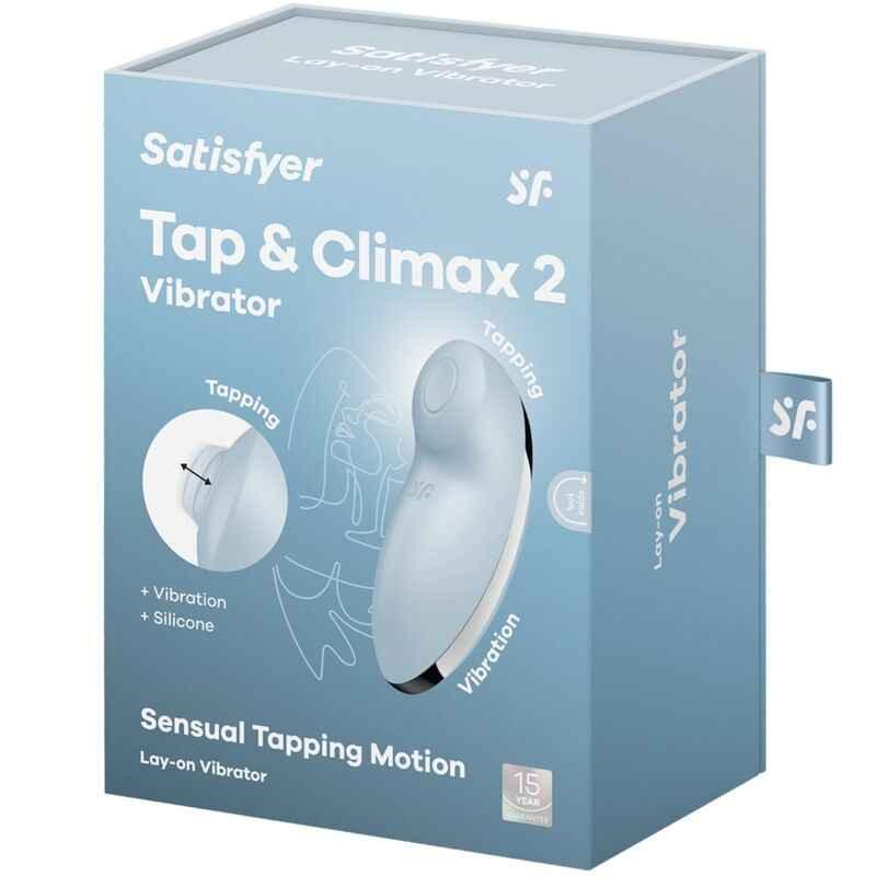 SATISFYER - TAP & CLIMAX 2 VIBRATOR & STIMULATOR BLAU - Vanelion Paradise