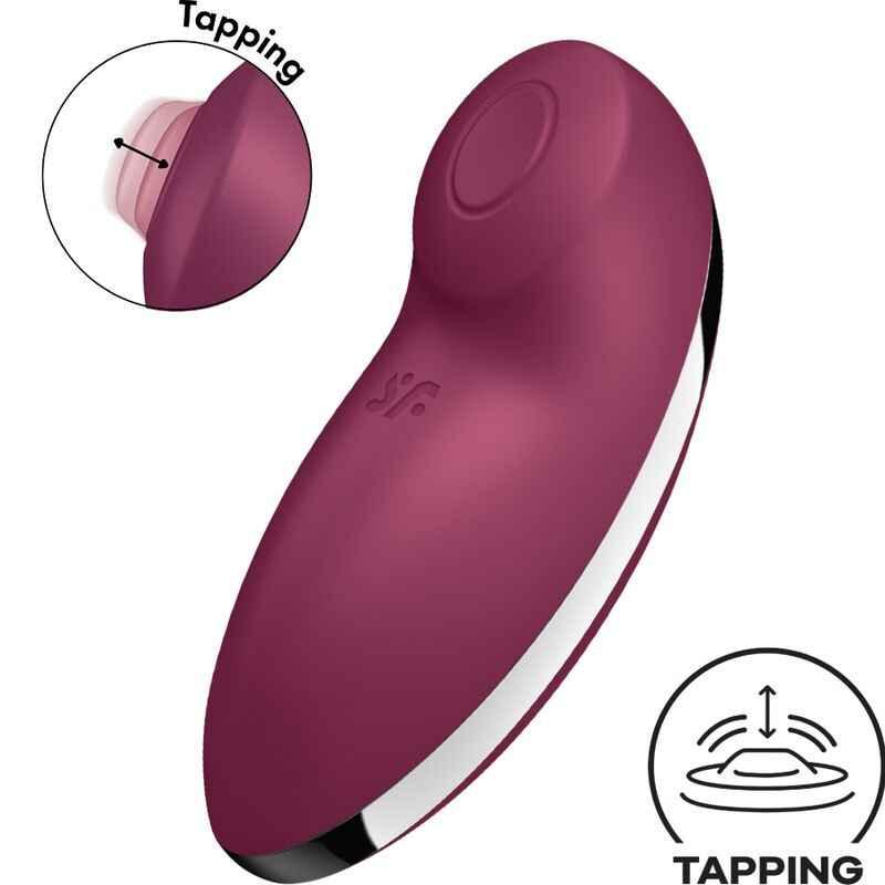 SATISFYER - TAP & CLIMAX 2 VIBRATOR & STIMULATOR ROT - Vanelion Paradise