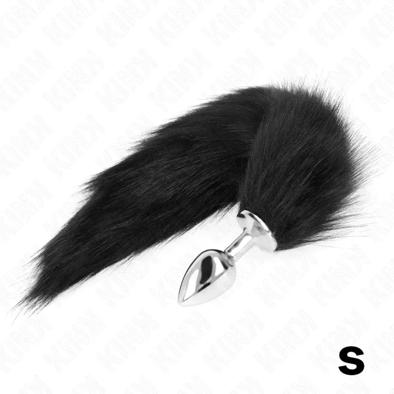 KINK - ANAL PLUG GRÖSSE S 7 X 3 CM MIT KUNSTSTOFFSCHWANZ 40 CM SCHWARZ - Vanelion Paradise