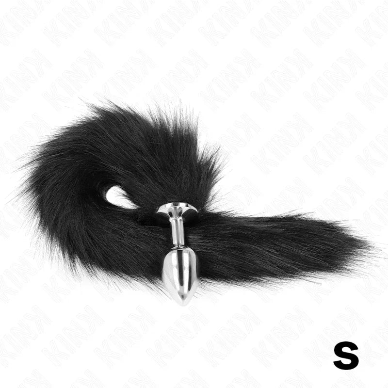 KINK - ANAL PLUG GRÖSSE S 7 X 3 CM MIT KUNSTSTOFFSCHWANZ 40 CM SCHWARZ - Vanelion Paradise