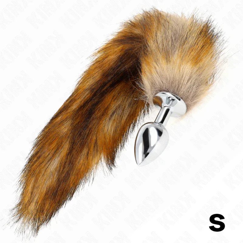 KINK - ANAL PLUG GRÖSSE S 7 X 3 CM MIT KUNSTSTOFFSCHWANZ 40 CM BRAUN - Vanelion Paradise