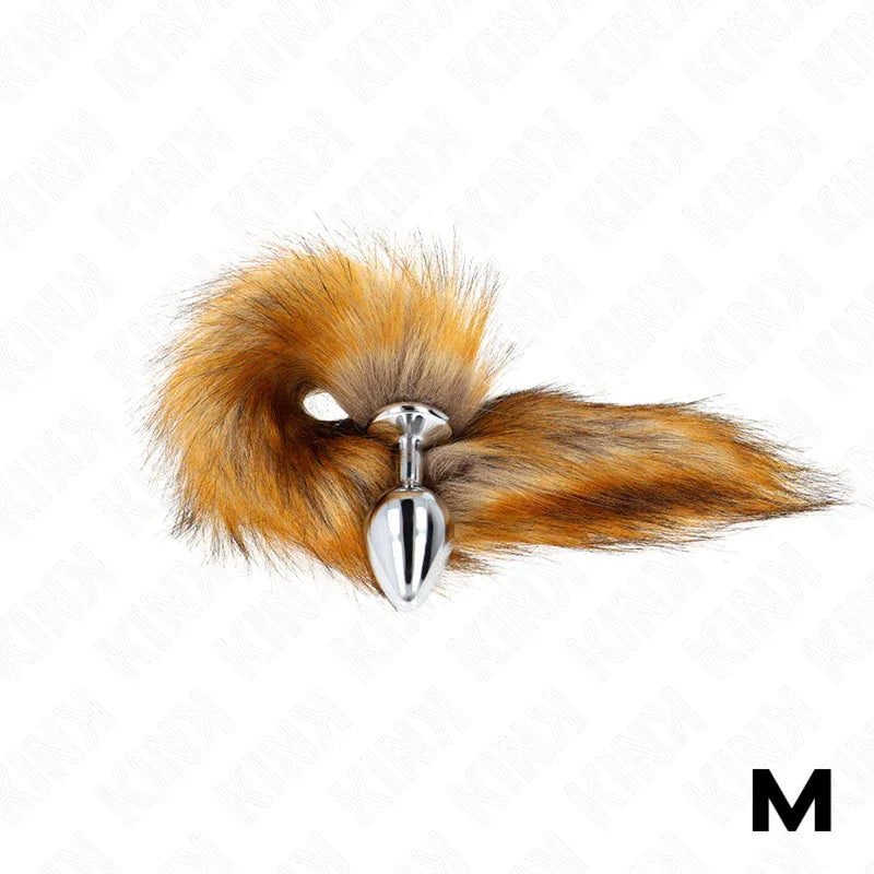 KINK - ANAL PLUG GRÖSSE M 8 X 3,5 CM MIT KUNSTSTOFFSCHWANZ 40 CM BRAUN - Vanelion Paradise