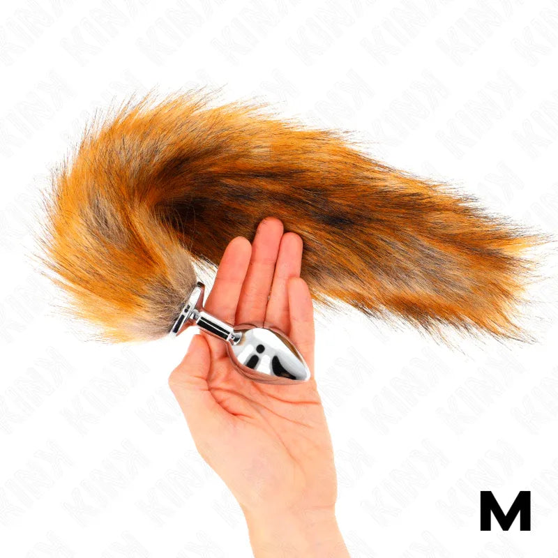 KINK - ANAL PLUG GRÖSSE M 8 X 3,5 CM MIT KUNSTSTOFFSCHWANZ 40 CM BRAUN - Vanelion Paradise