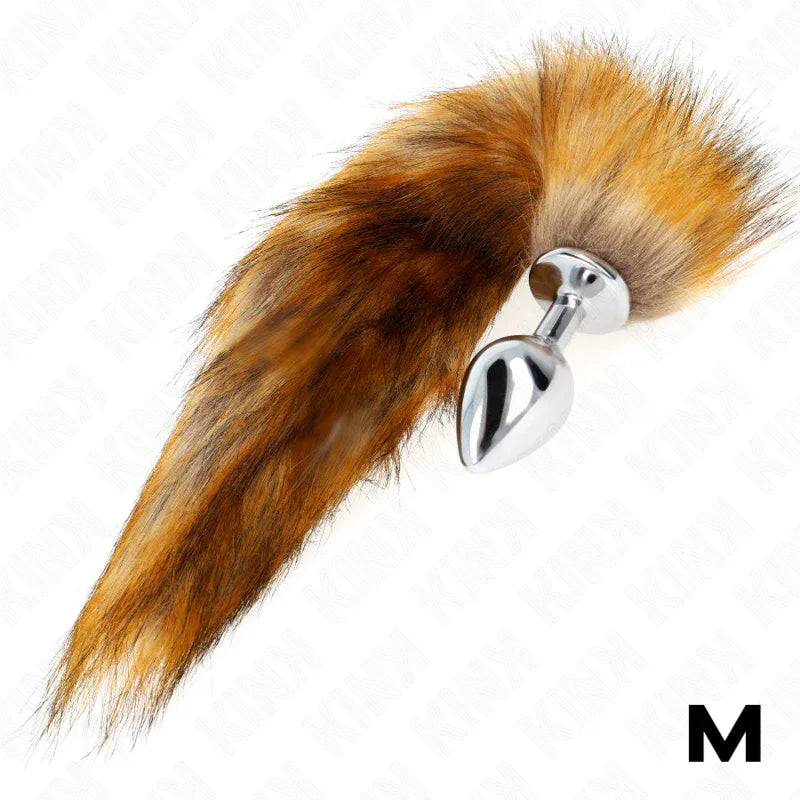 KINK - ANAL PLUG GRÖSSE M 8 X 3,5 CM MIT KUNSTSTOFFSCHWANZ 40 CM BRAUN - Vanelion Paradise