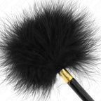 KINK - SCHWARZ-GOLD METALL KITZELFEDERN 18 CM - Vanelion Paradise