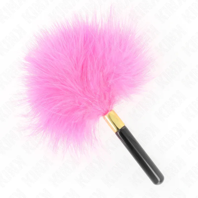 KINK - FUCHSIA GOLD METALL KITZELFEDERN 18 CM - Vanelion Paradise