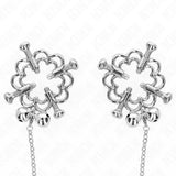 KINK - METALLISCHE BLUMEN-NIPPELKLAMMERN MIT KETTE - Vanelion Paradise