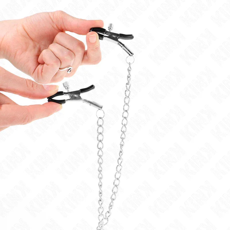 KINK - DREIFACH NIPPEL- UND KLITZISKLEMMEN MIT KETTE MODELL 0 - Vanelion Paradise