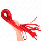 KINK - ROTE PEITSCHE MIT KURZEM GRIFF UND LANGEM SCHWANZ 70 CM - Vanelion Paradise