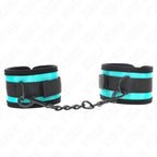 KINK - NYLON-HANDFESSEL MIT KLETTVERSCHLUSS SCHWARZ-BLAU VERSTELLBAR 18-32 CM X 5 CM - Vanelion Paradise