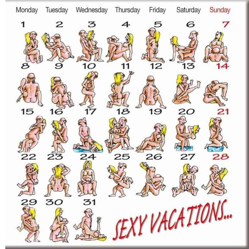 DIABLO PICANTE - KAMASUTRA-KLAENDER MAGNET - Vanelion Paradise