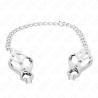 KINK - JAPANISCHE KLEEBLATT-NIPPELKLAMMERN MIT KETTE SILBER 30 CM - Vanelion Paradise