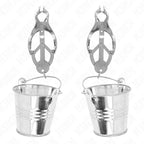 KINK - JAPANISCHE KLEEBLATT-NIPPELKLAMMERN MIT EIMER SILBER - Vanelion Paradise