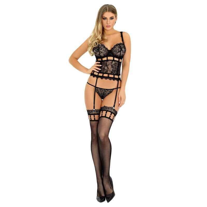LIVCO CORSETTI FASHION - MEITHEM CF 90523 KORSETT + PANTY SCHWARZ L/XL - Vanelion Paradise